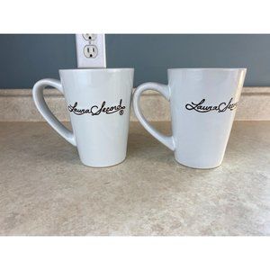 Laura Secord 14 Fluid Ounce White Signature Coffee Mug Set Of Two